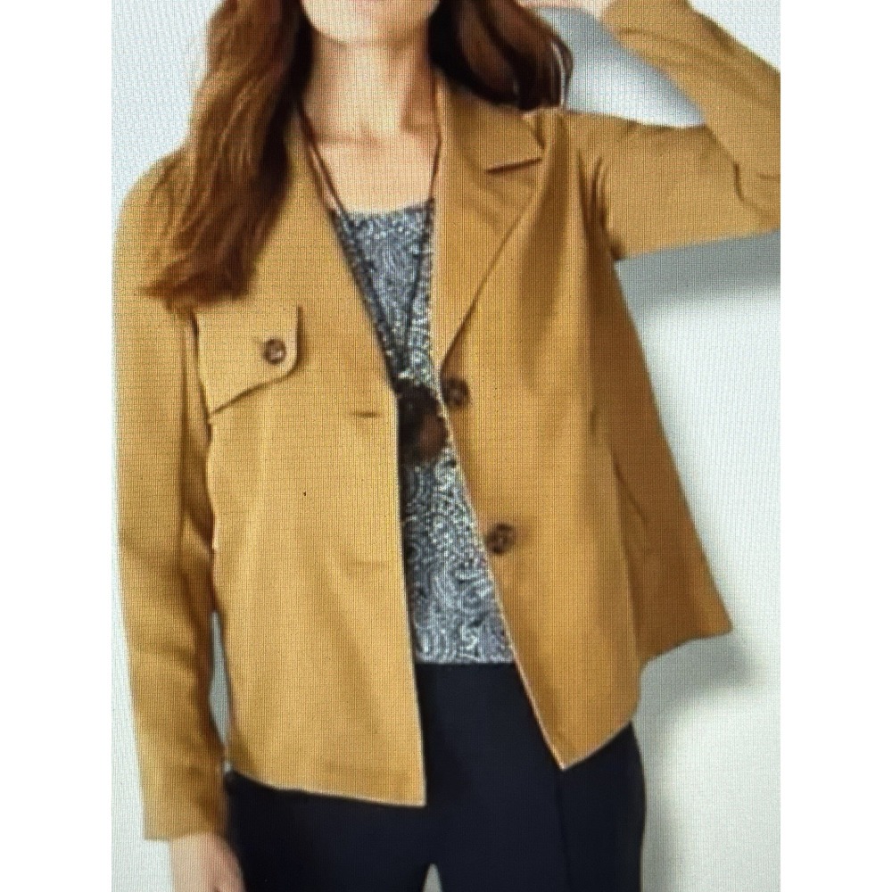 J.‎ Jill Wearever Collection Lightweight Jacket Blazer Camel Size Medium PETITE
